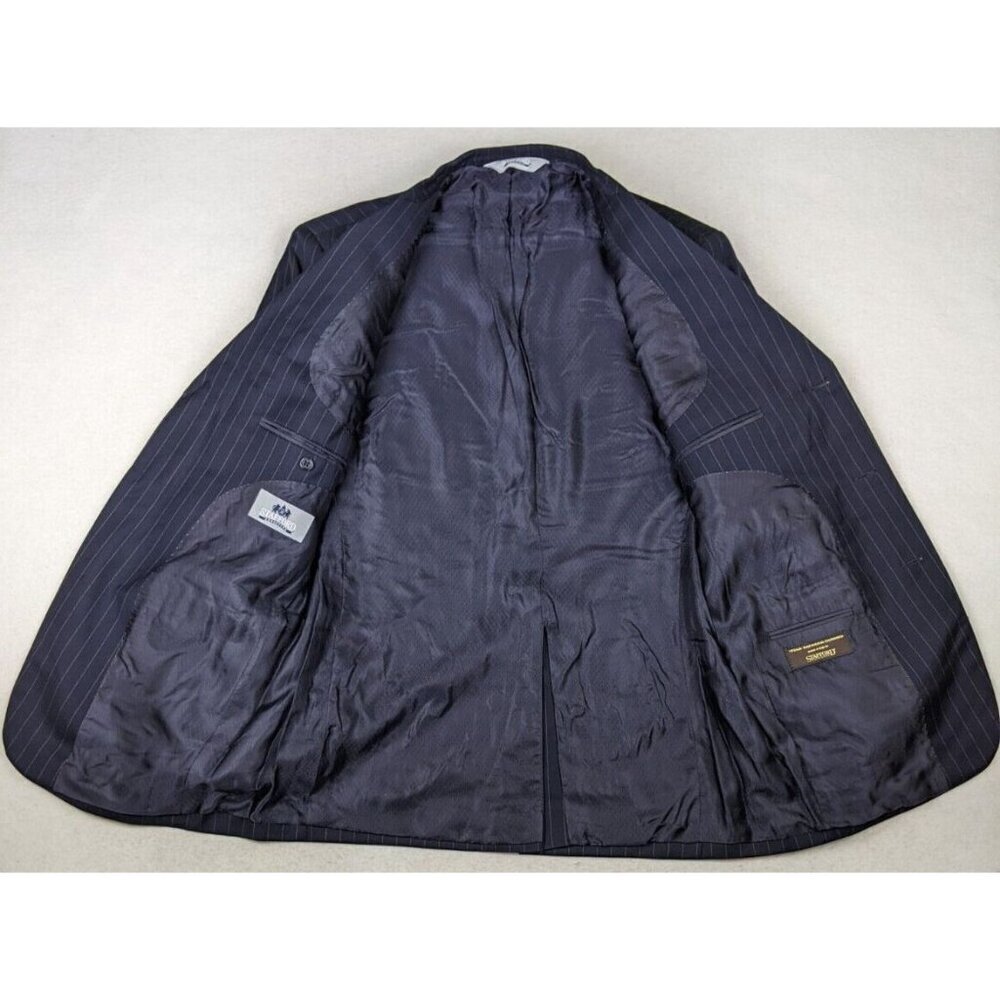 STAFFORD EXECUTIVE - MEN'S BLUE PINSTRIPE BLAZER JACKET SPORT COAT - SIZE 40R - Picture 5 of 12